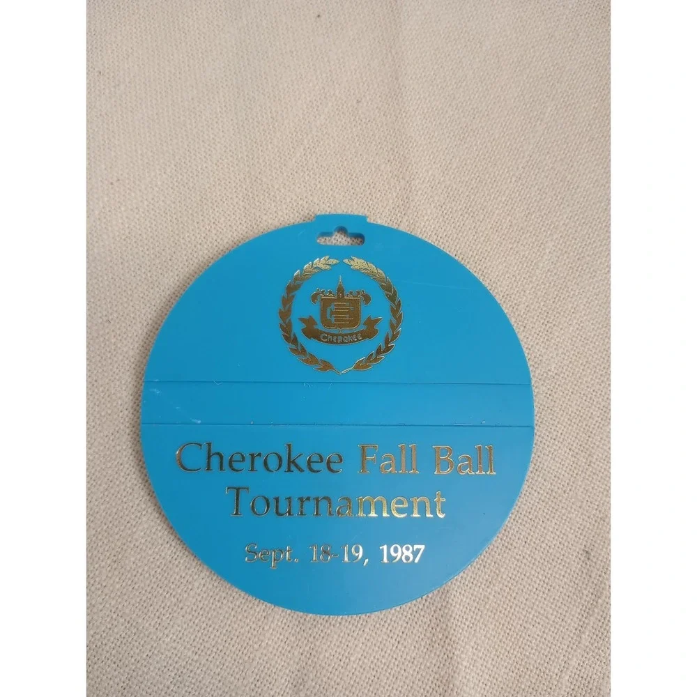 Vintage 1987 Golf‎ Bag Tag Cherokee Fall Ball Tournament 3